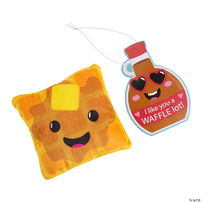 Stuffed Waffle Valentine Exchanges with Card for 12 Image