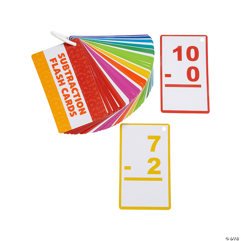 Subtraction Flash Cards on a Ring - 6 Sets Image