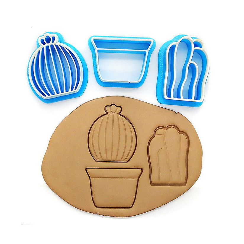 Succulent &amp; Cactus in Pot Clay Cutter Set, 3 pc Image