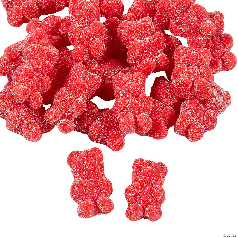 Sugar Coated Cherry Gummy Teddy Bear Candy - 100 Pc. Image