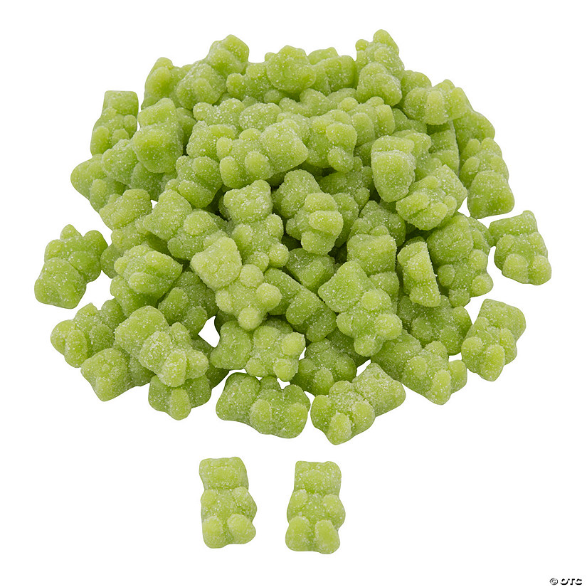 Sugar Coated Green Apple Gummy Bear Candy 100 Pc. Oriental Trading