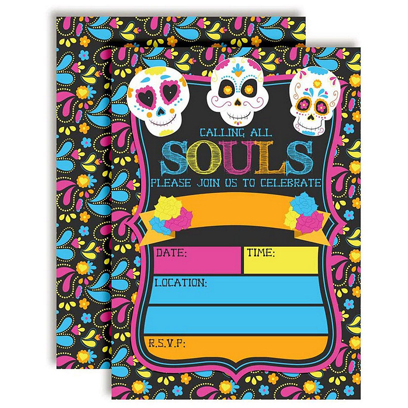 Sugar Skull Invitations 40pc. by AmandaCreation Image
