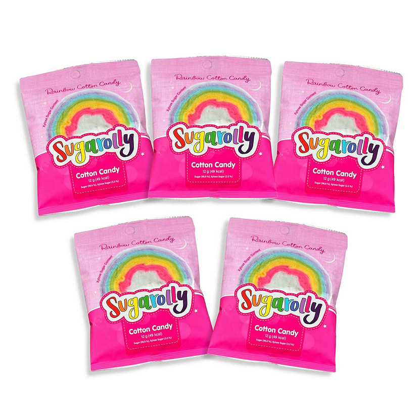 Sugarolly Rainbow Cotton Candy (Pack of 5) Image