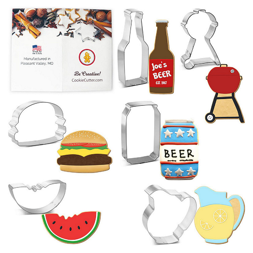Summer Picnic BBQ Grill Cookie Cutter 6 Pc Set HS0466 Image