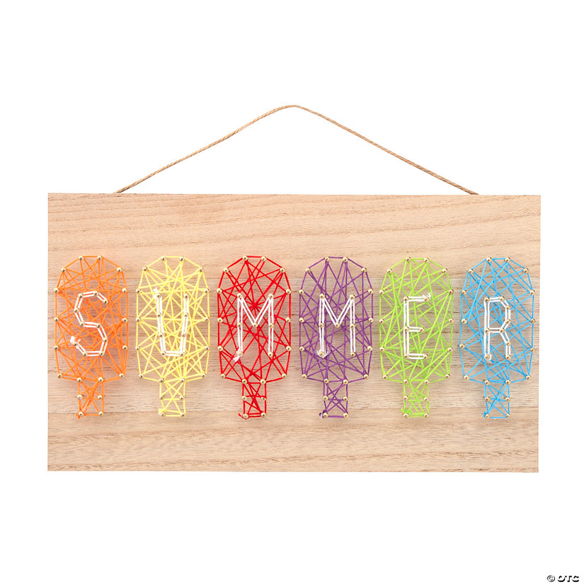 Summer Popsicle String Art Craft - Makes 1 Image