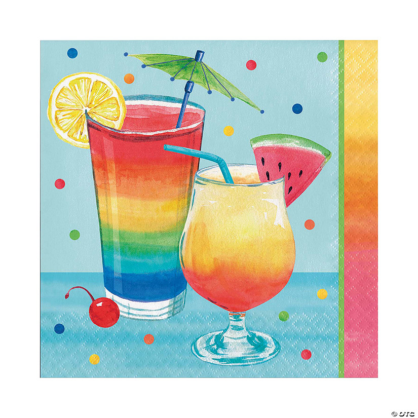 Summer Vibes Cocktail Party Luncheon Napkins - 16 Pc. Image