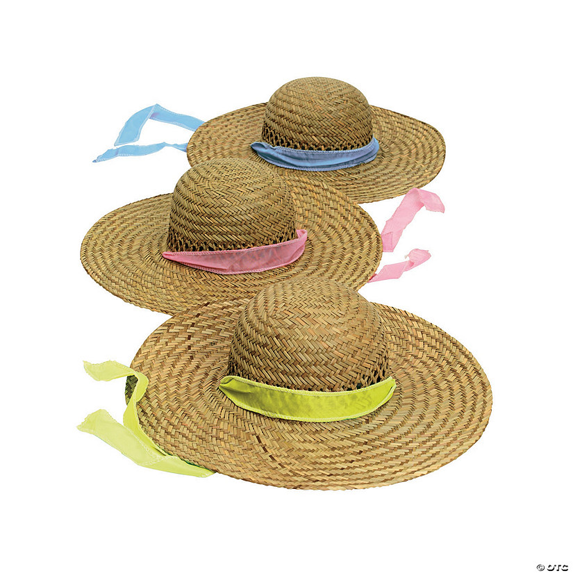 Sun Hats with Solid Band - 6 Pc. Image