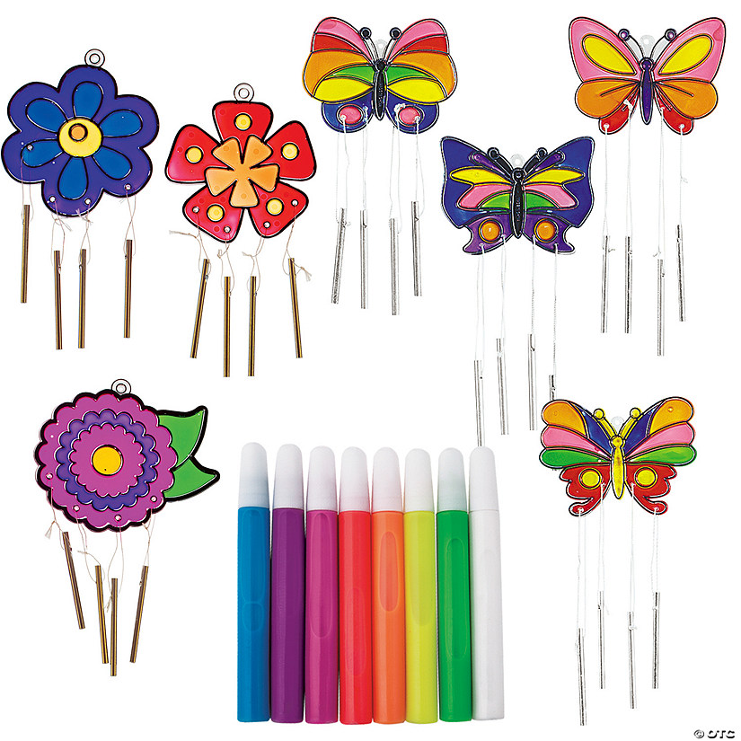 Suncatcher Wind Chimes & Paint Kit Makes 24 Oriental Trading