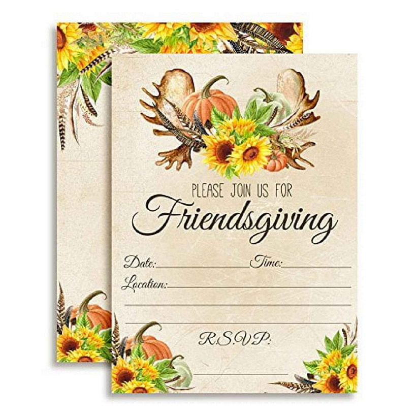 Sunflower and Moose Invitations 40pc. by AmandaCreation Image