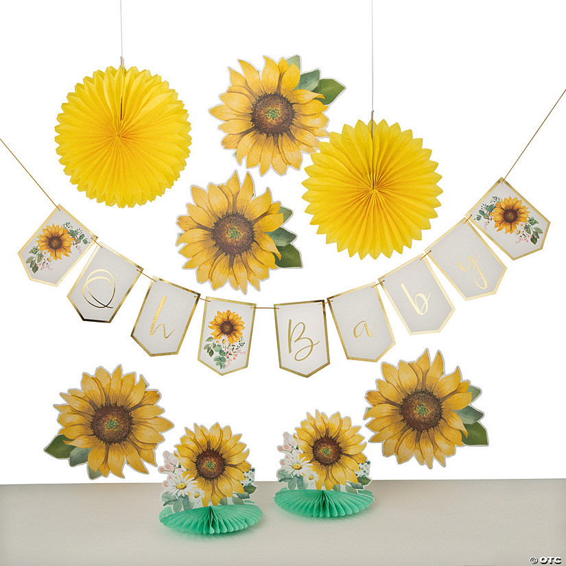 Sunflower Baby Shower Decorating Kit - 9 Pc. Image