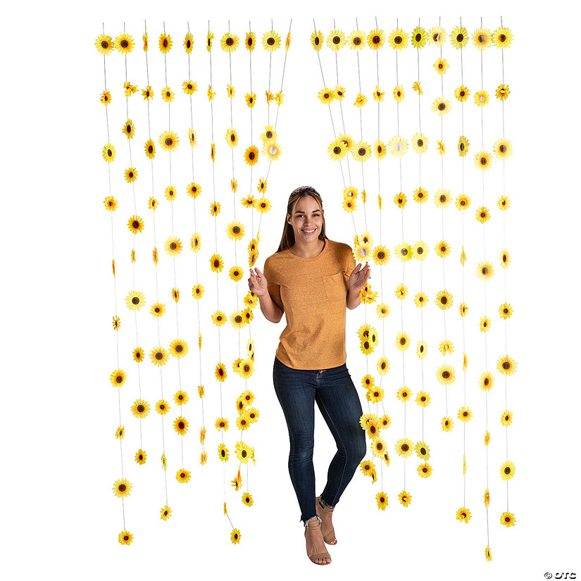 Sunflower Hanging Curtain Backdrop Image