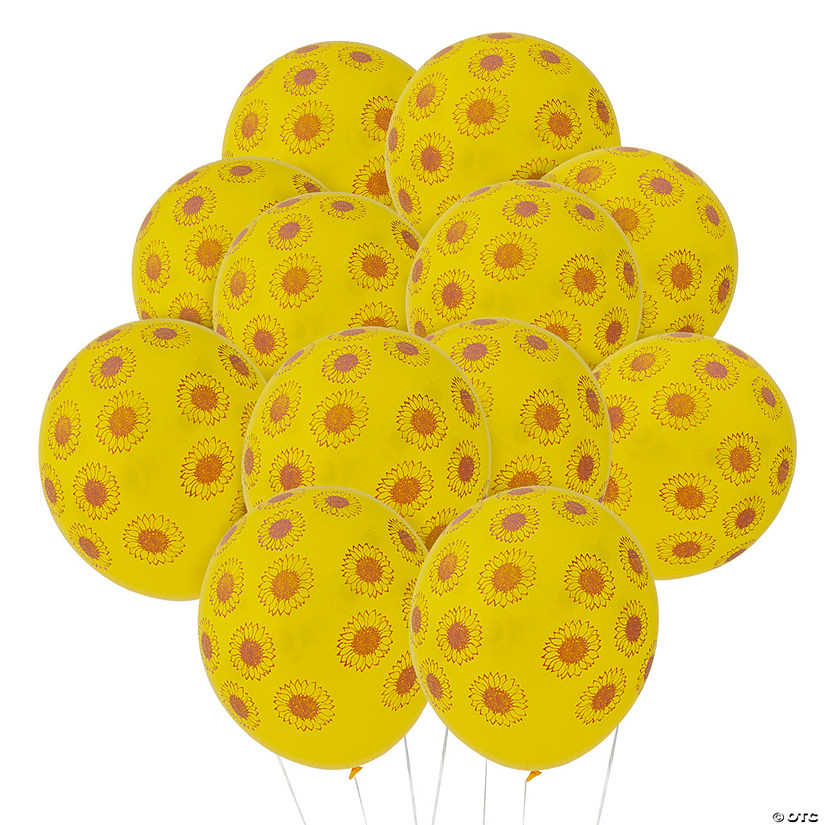 Sunflower Party 11" Latex Balloons - 24 Pc. Image