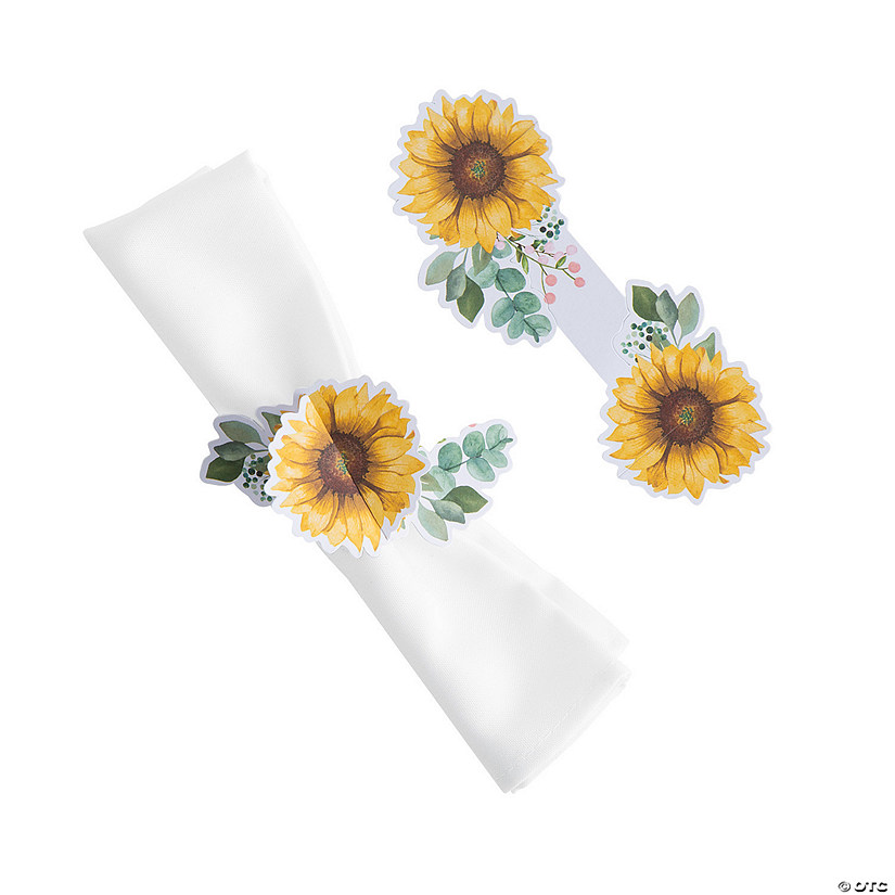 Sunflower Party Napkin Rings - 12 Pc. Image