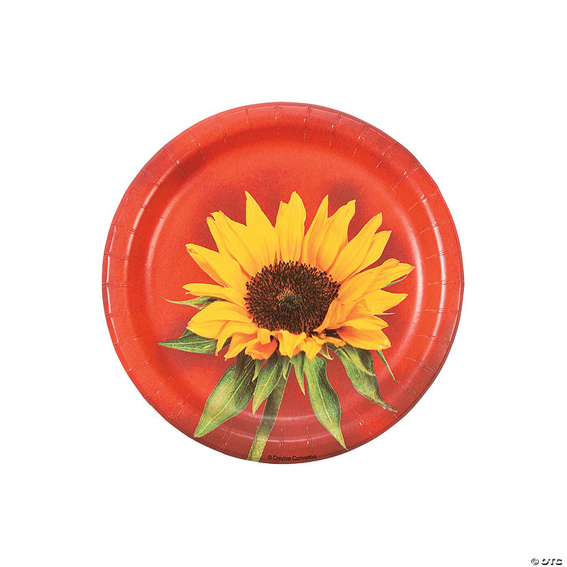 Sunflower Style Dessert Plates 8 Ct. Discontinued