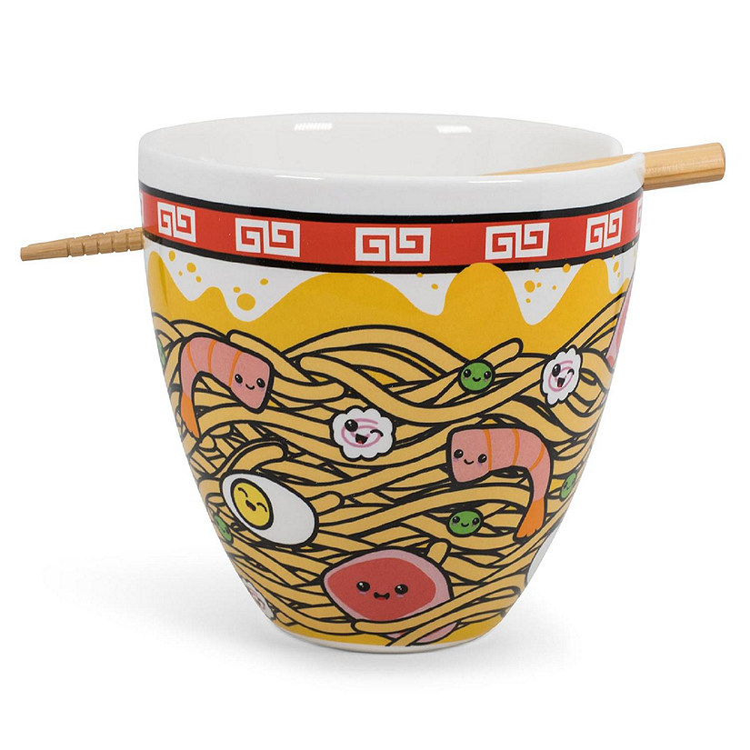 Sunken Noodles Japanese Dinnerware Set  16-Ounce Ramen Bowl and Chopsticks Image