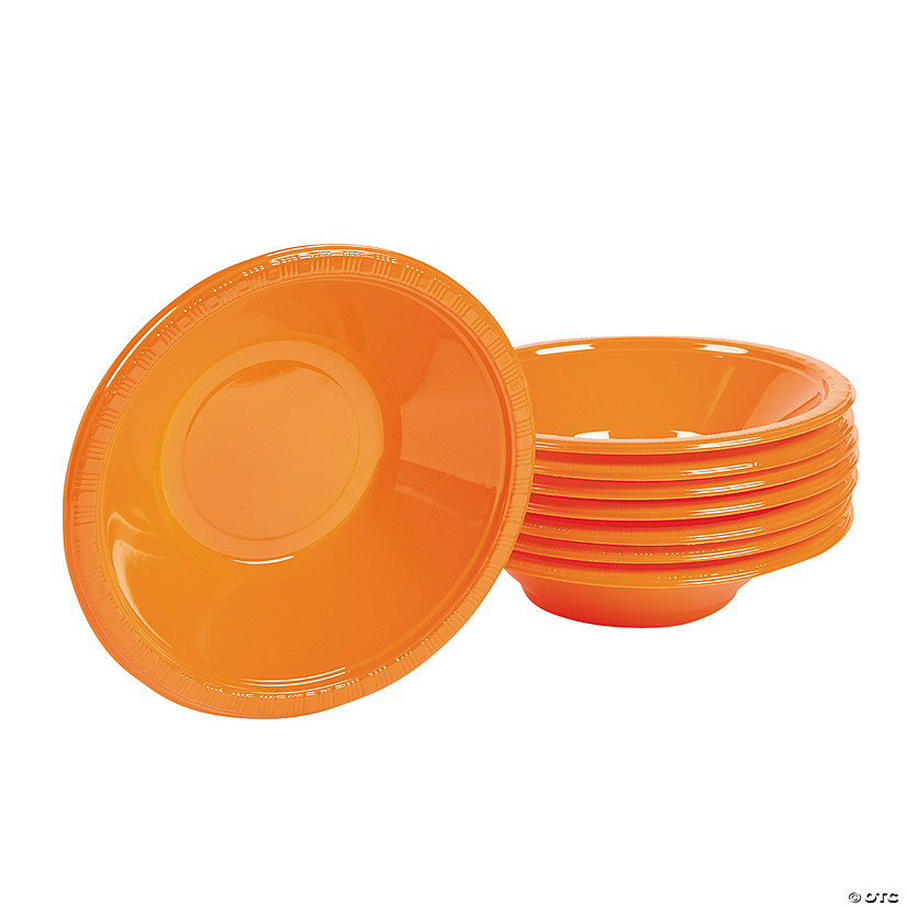 Sunkissed Orange Plastic Bowls - 20 Ct. Image