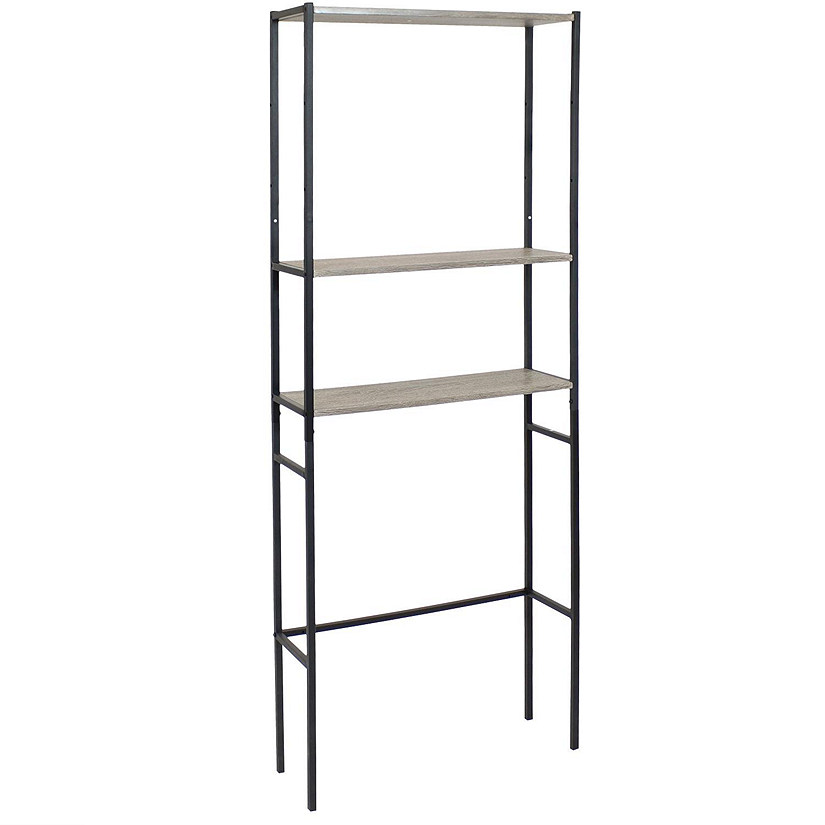 1pc Over The Toilet Storage Rack, 3-Tier Bathroom Organizer,  Multi-functional Bathroom Shelves, Free Standing Space Saver Stands Rack  For Toilet, Bath