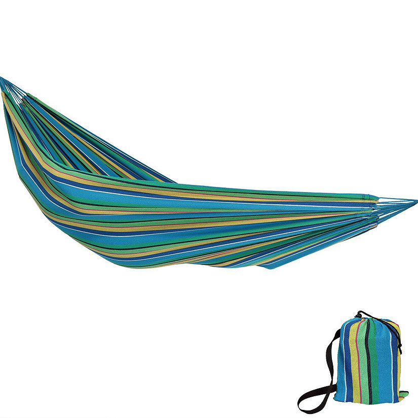 Sunnydaze Brazilian Double Hammock with Carry Bag Outdoor Use Extra Large 450-Pound Weight Capacity Calming Desert 