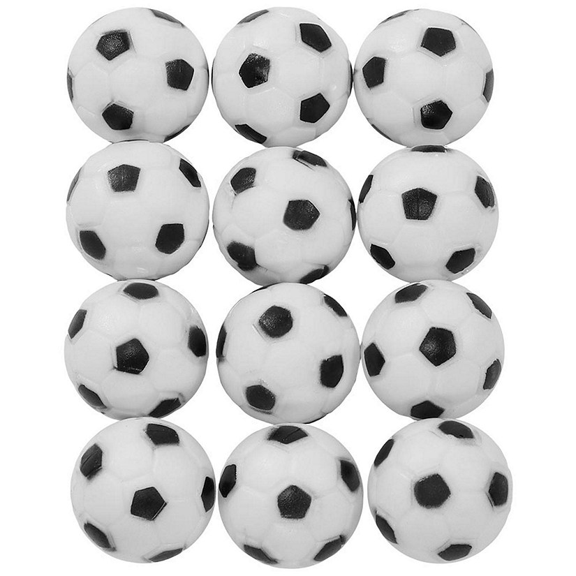 Sunnydaze Indoor Durable Plastic Standard Size Replacement Foosball Table Game Balls - 36mm - Black and White - 12pk Image