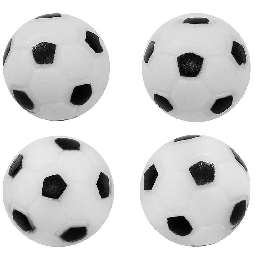 Sunnydaze Indoor Durable Plastic Standard Size Replacement Foosball Table Game Balls - 36mm - Black and White - 4pk Image