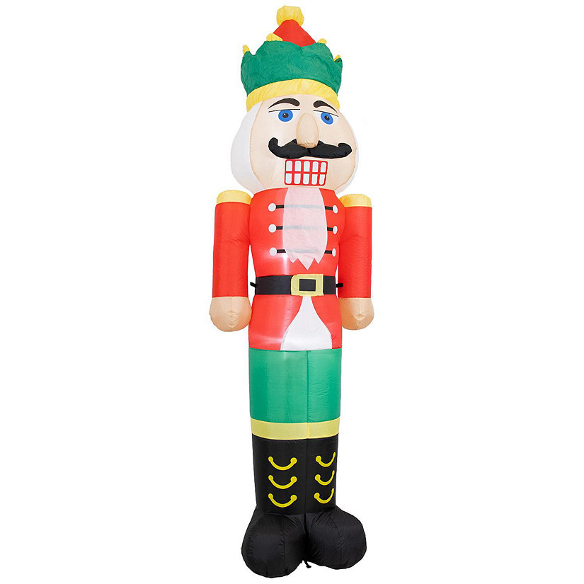 Sunnydaze Nathaniel the Nutcracker Christmas Inflatable - 8' H Image