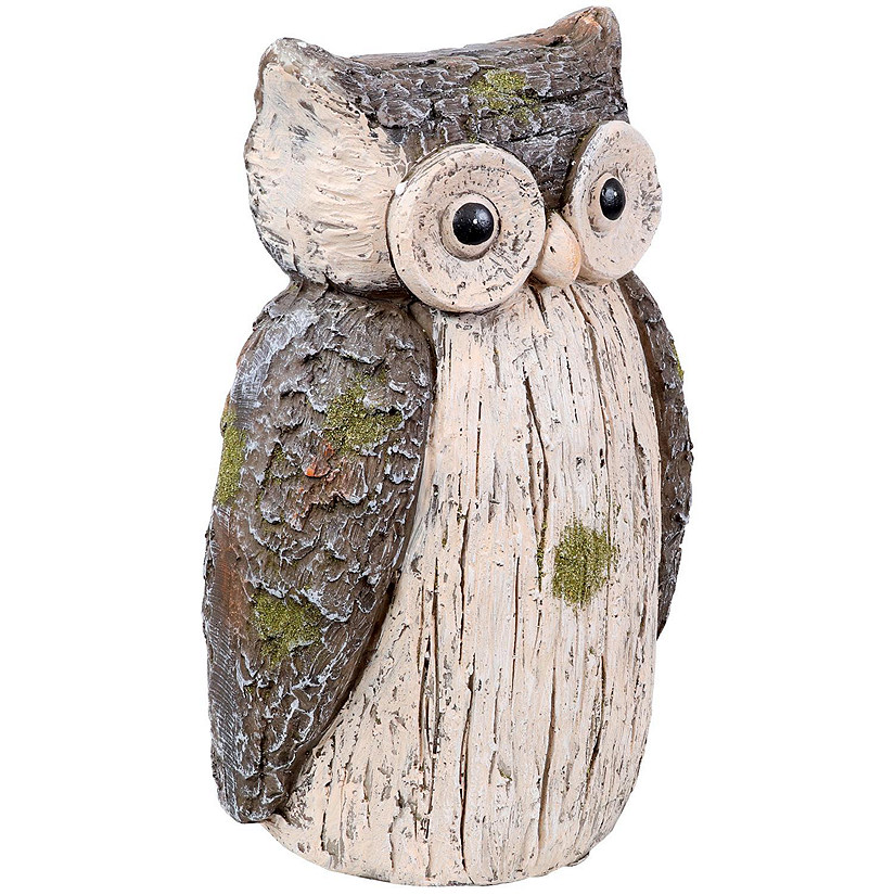 Sunnydaze Ophelia the Woodland Owl Statue - Indoor/Outdoor Decorative Figurine - 13" Image
