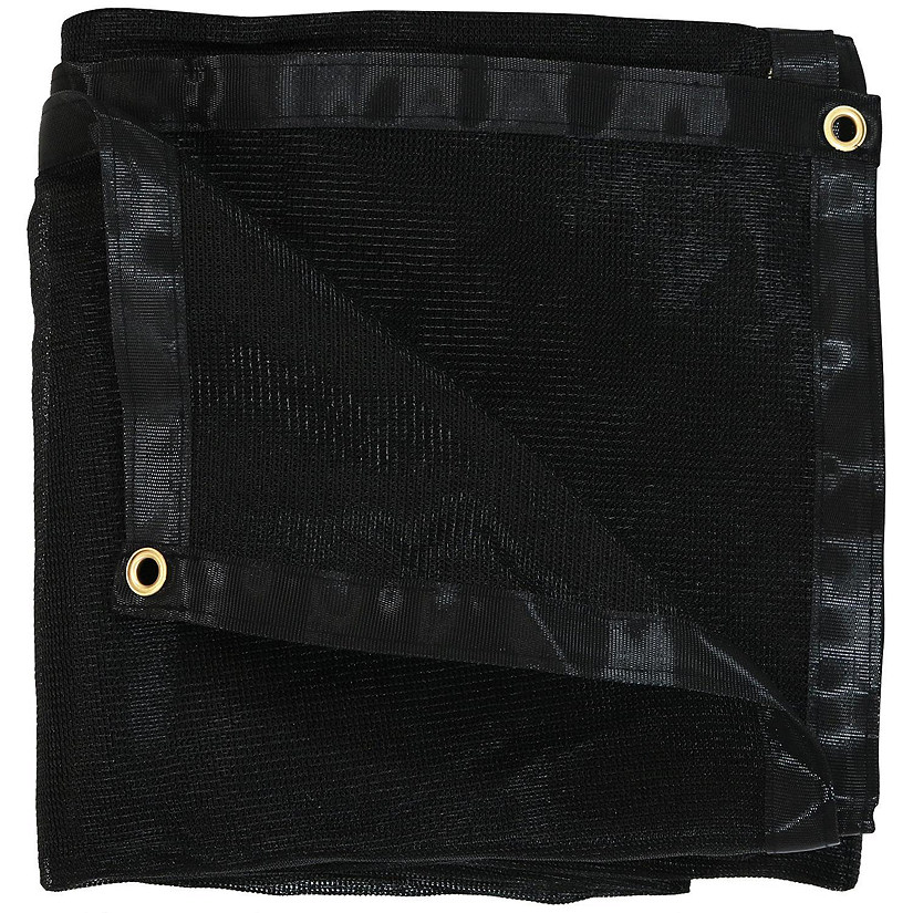 Sunnydaze Outdoor Heavy-Duty Multi-Purpose UV-Resistant Mesh Protective Tarp Cover - 12' x 20' - Black Image