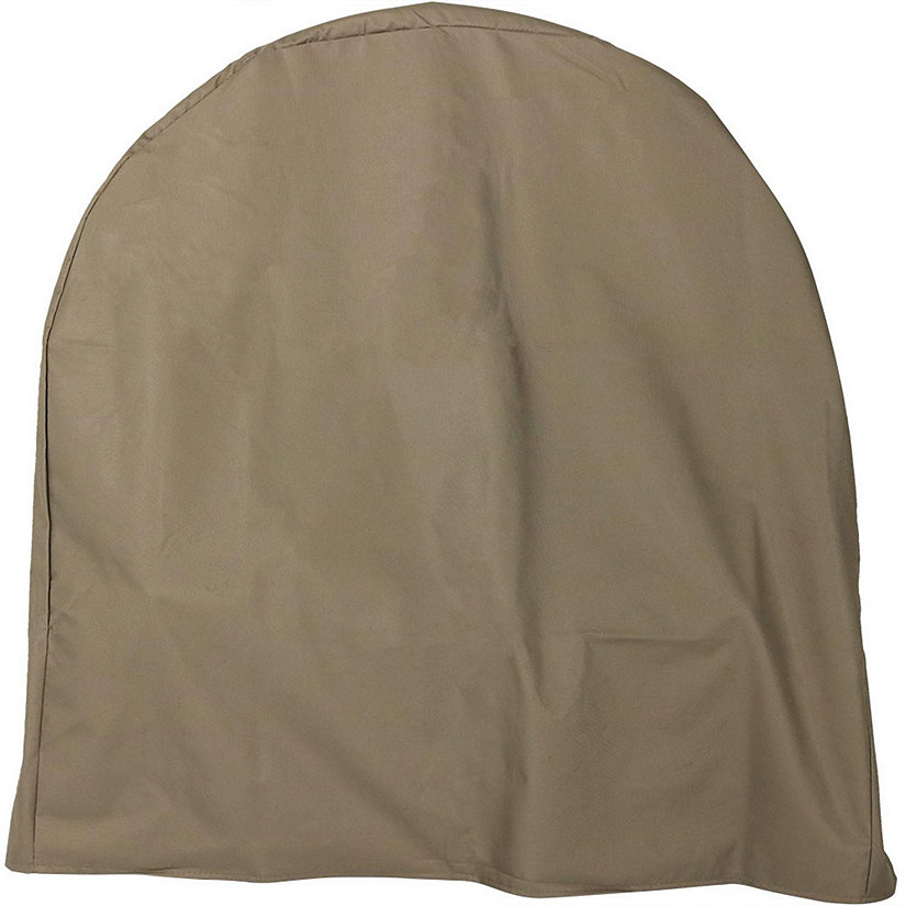 Sunnydaze Outdoor Weather-Resistant Durable Polyester with PVC Backing Firewood Log Hoop Cover - 40" - Khaki Image
