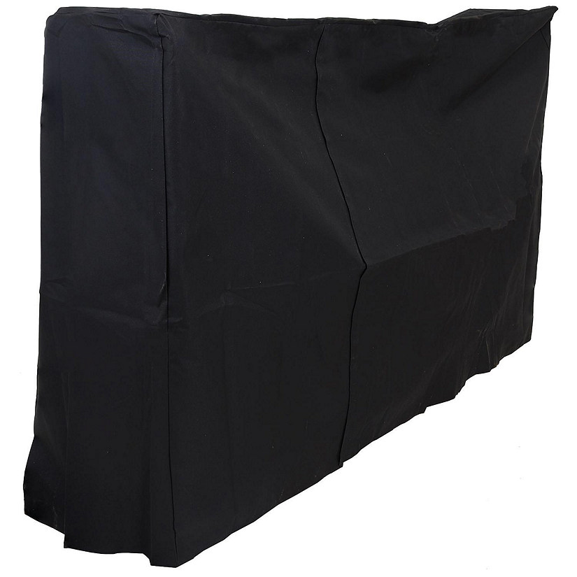 Sunnydaze Outdoor Weather-Resistant Heavy-Duty Durable PVC Firewood Log Rack Holder Cover - 6' - Black Image