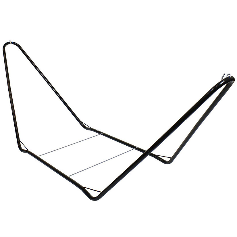 Sunnydaze Portable Heavy-Duty Steel Hammock Stand Only for Camping and Spreader Bar Styles - 330 lb Capacity/10' Stand - Black Image