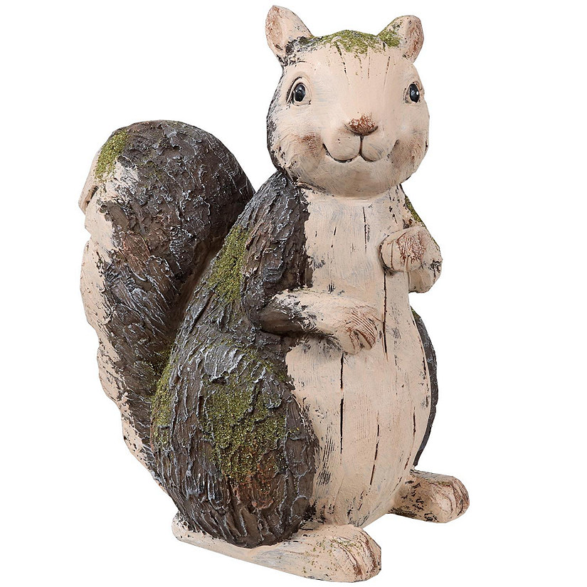 Sunnydaze Silas the Woodland Squirrel Statue - Indoor/Outdoor Decorative Figurine - 13.5" Image