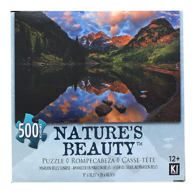 Sunset Mountains 500 Piece Natures Beauty Jigsaw Puzzle Image