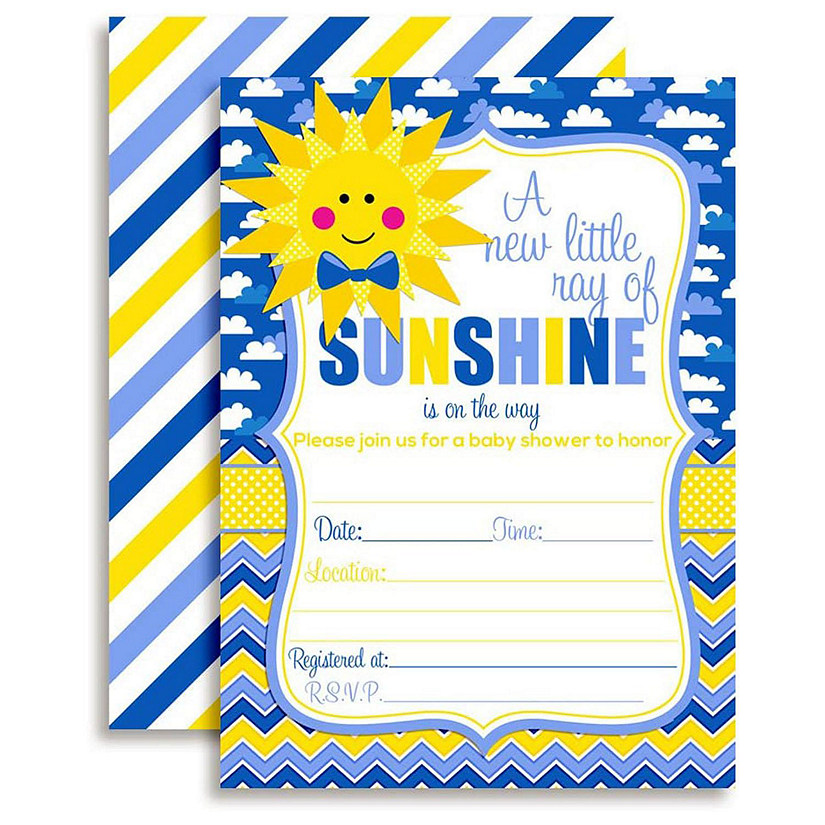 Sunshine Baby Boy Invitations 40pc. by AmandaCreation Image