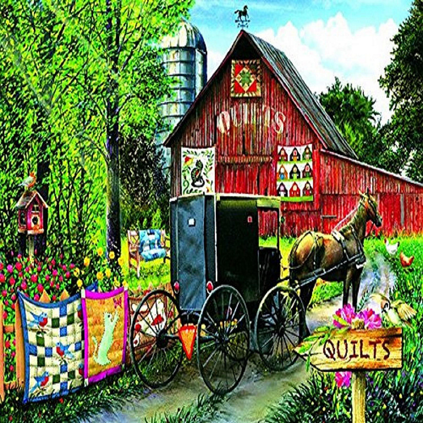 Sunsout Amish Quilt Sale 1000 pc  Jigsaw Puzzle Image