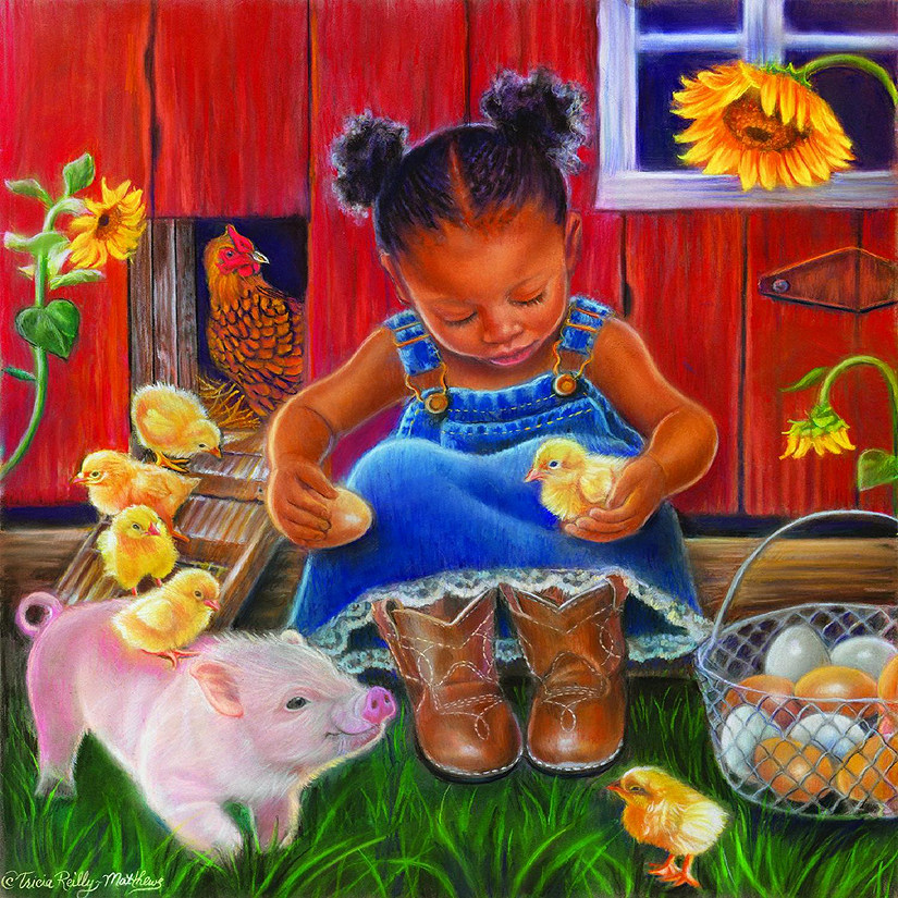 Sunsout Barn Babies 300 pc  Jigsaw Puzzle Image