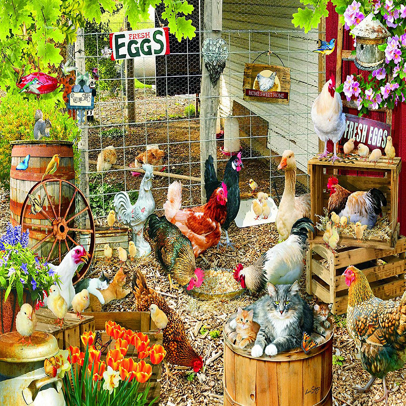 Sunsout Barnyard Families 1000 pc Jigsaw Puzzle