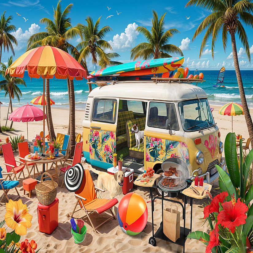 Sunsout Beach Campout 500 pc  Jigsaw Puzzle Image