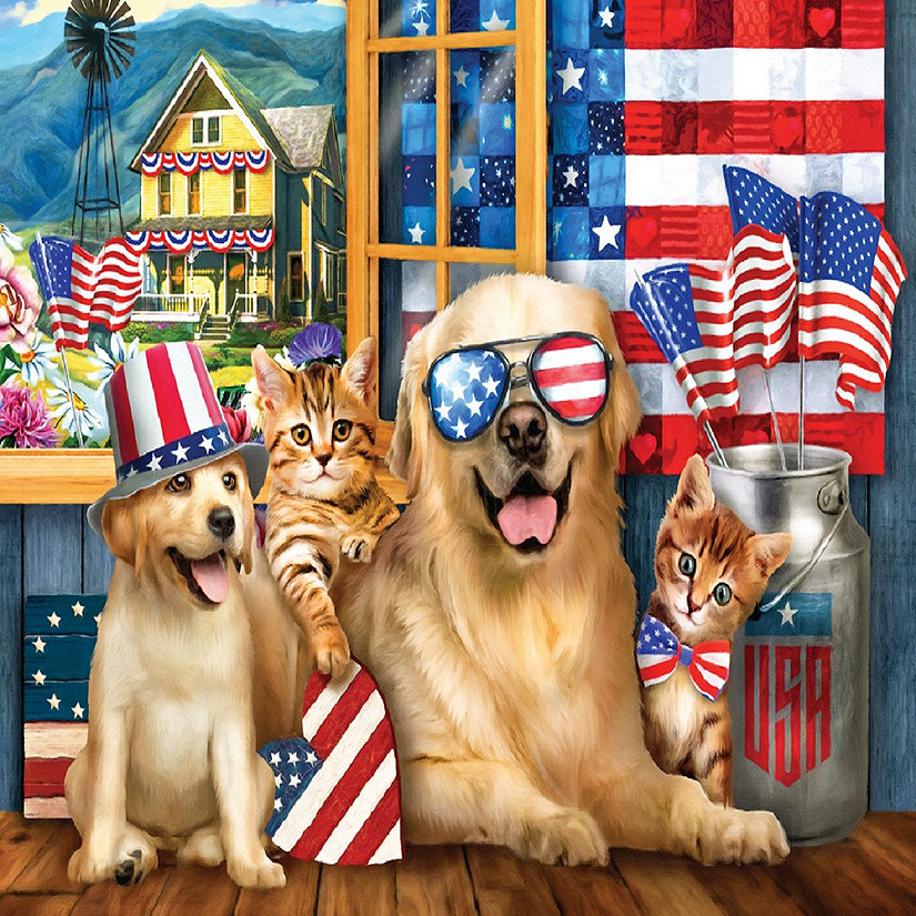 Sunsout Born in the U.S.A. 300 pc  Jigsaw Puzzle Image