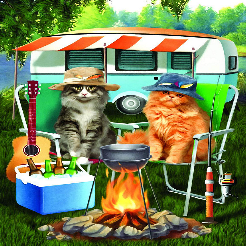 Sunsout Camping Buddies 300 pc  Jigsaw Puzzle Image