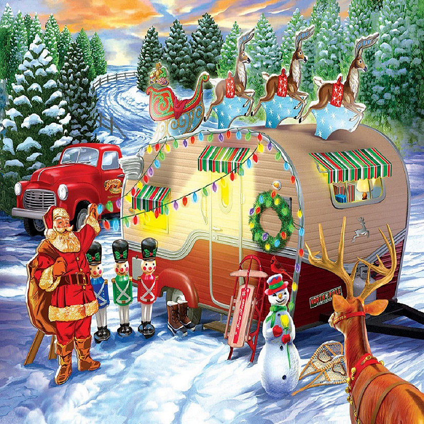 Sunsout Christmas Campers 1000 pc  Jigsaw Puzzle Image