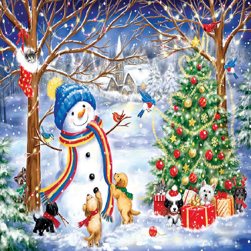 Sunsout Christmas in the Wood 300 pc  Jigsaw Puzzle Image