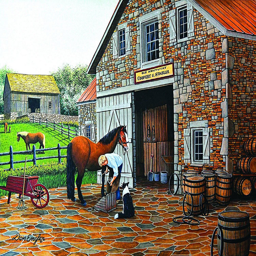 Sunsout Coppery and Stables 1000 pc  Jigsaw Puzzle Image