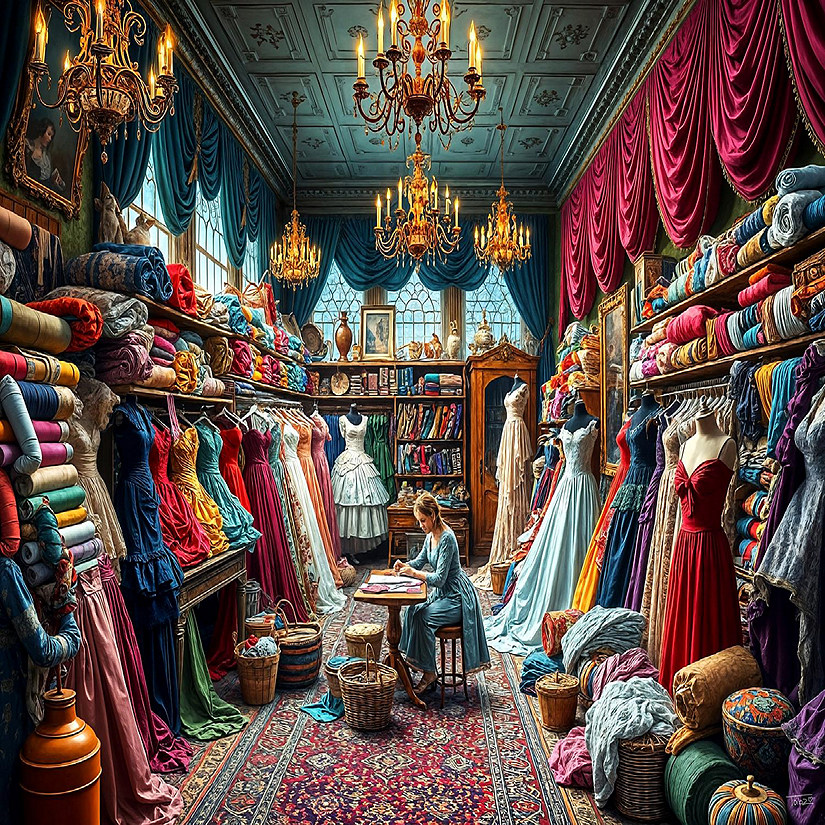 Sunsout Dressmaker 500 pc  Jigsaw Puzzle Image