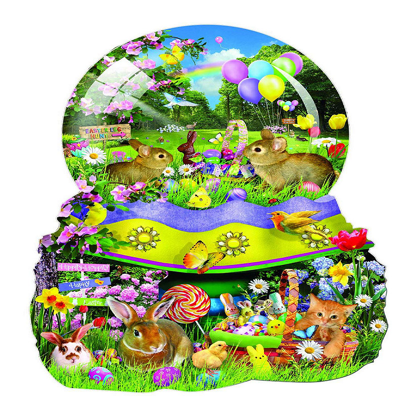 Sunsout Easter Globe 1000 pc Special Shape Jigsaw Puzzle Image