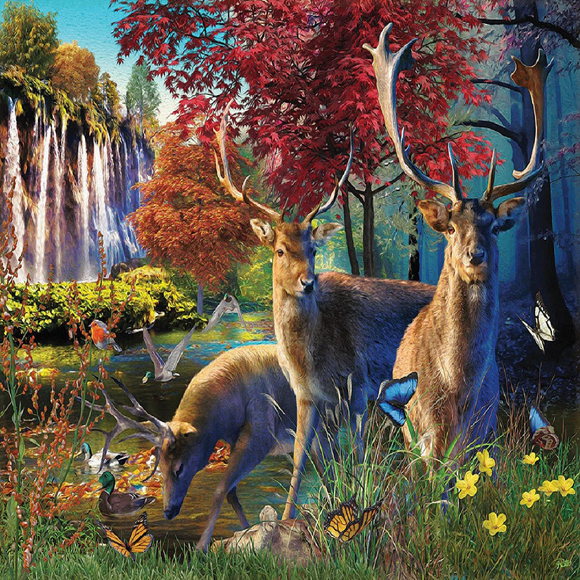 Sunsout Elk Pond 1000 pc Jigsaw Puzzle | Oriental Trading