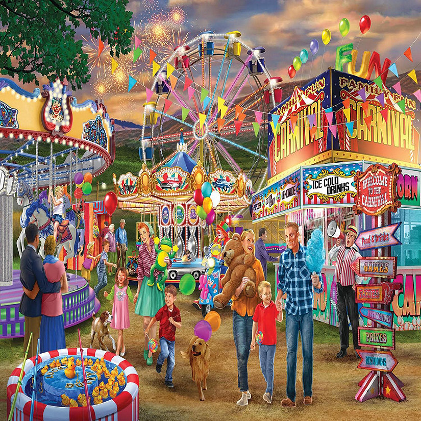 Sunsout Family Fun Carnival 1000 pc Jigsaw Puzzle Oriental Trading