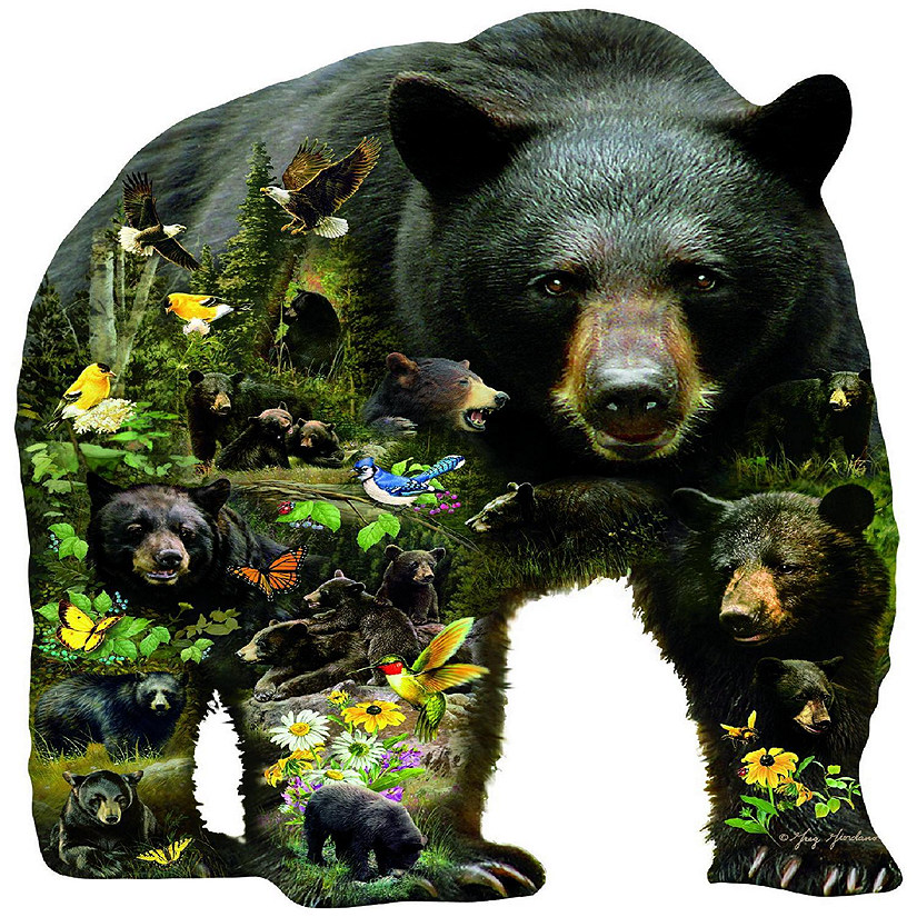 Sunsout Forest Bear 1000 pc Special Shape Jigsaw Puzzle Image