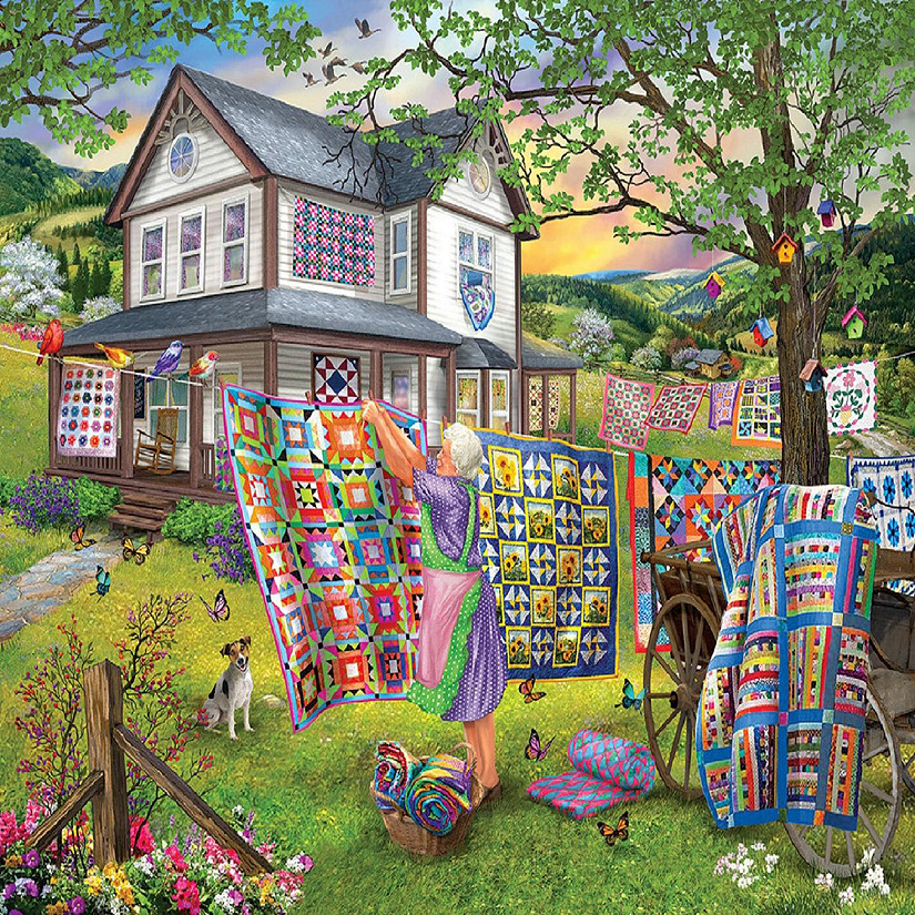 Sunsout Grandma's Quilts 500 pc  Jigsaw Puzzle Image