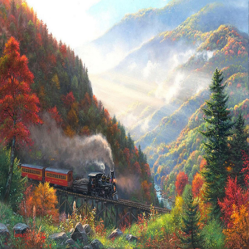 Sunsout Great Smoky Mountain Railroad 500 pc  Jigsaw Puzzle Image
