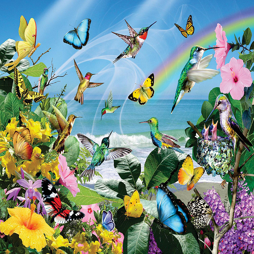 Sunsout Hummingbirds at the Beach 500 pc  Jigsaw Puzzle Image